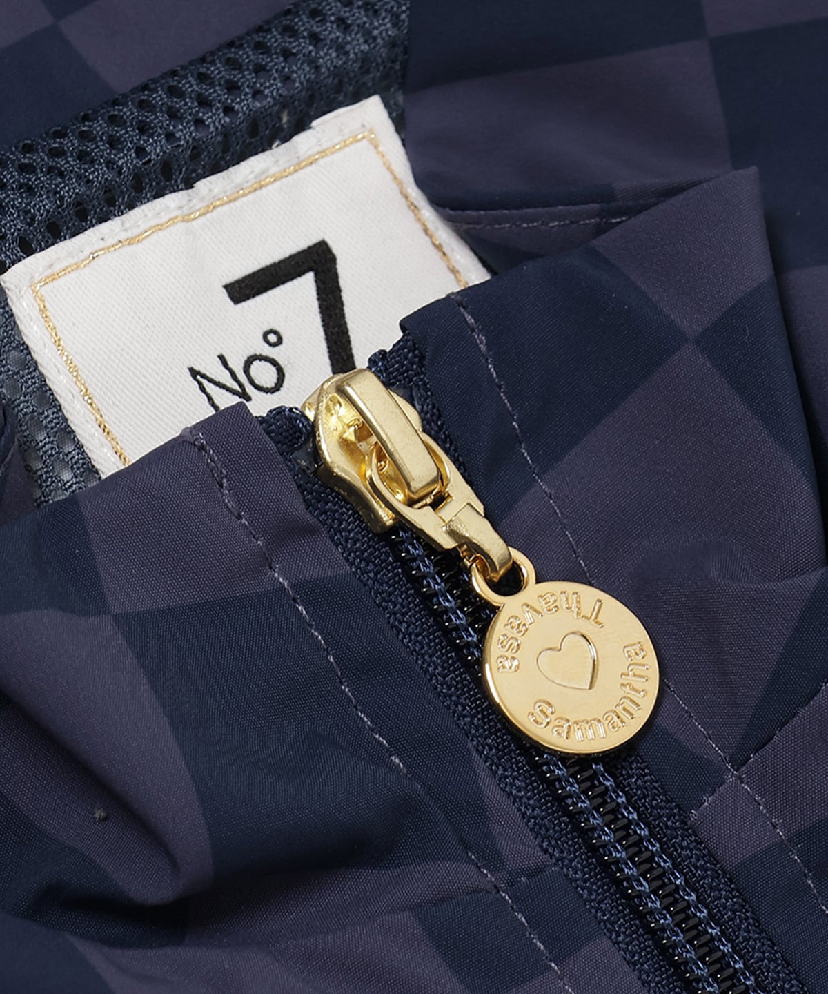 値下げ★サマンサタバサ★新品★ウインドブレーカー チェックウインドブレイカー(36(S) ネイビー): Samantha Thavasa