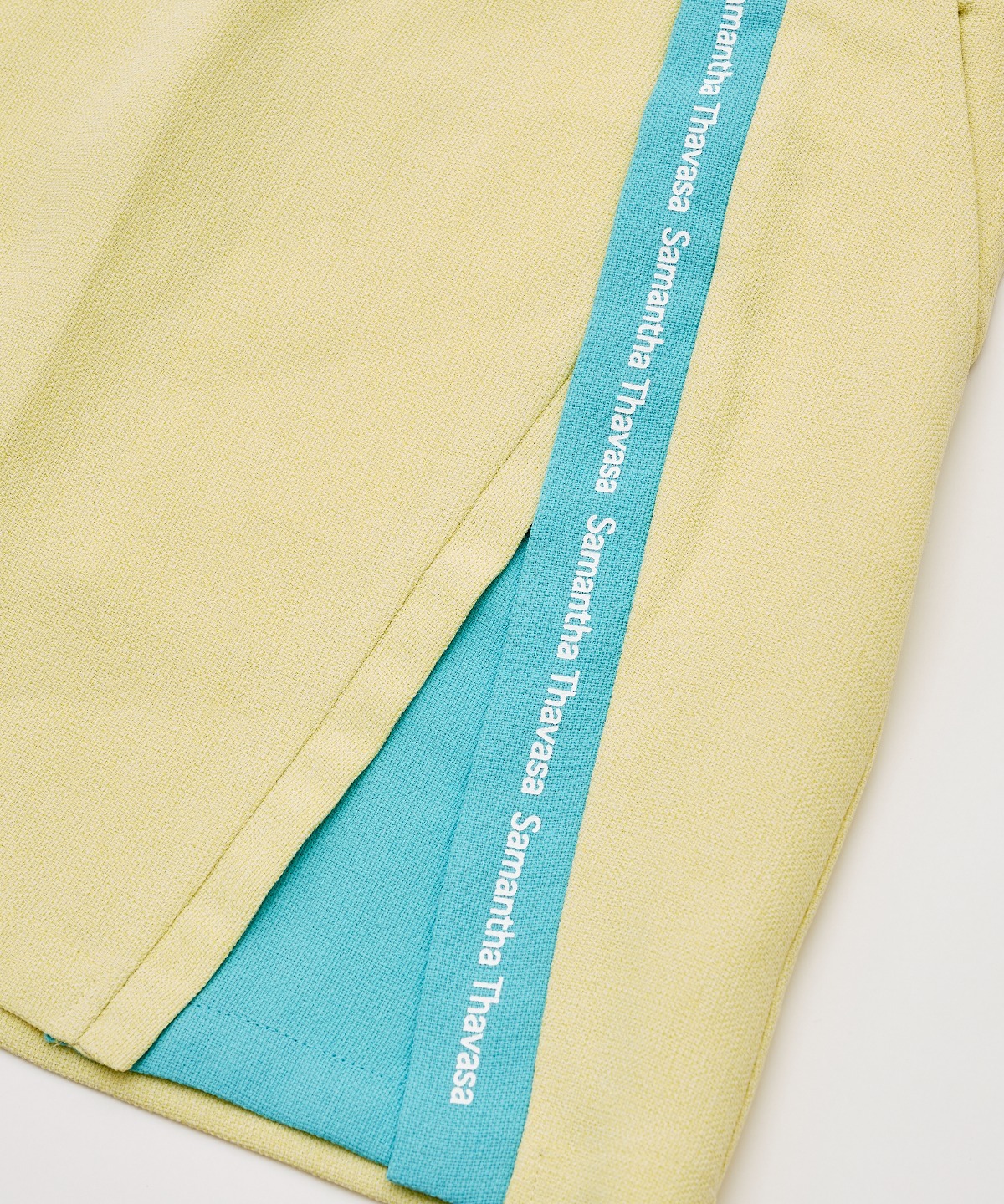 バイカラースリットスカート