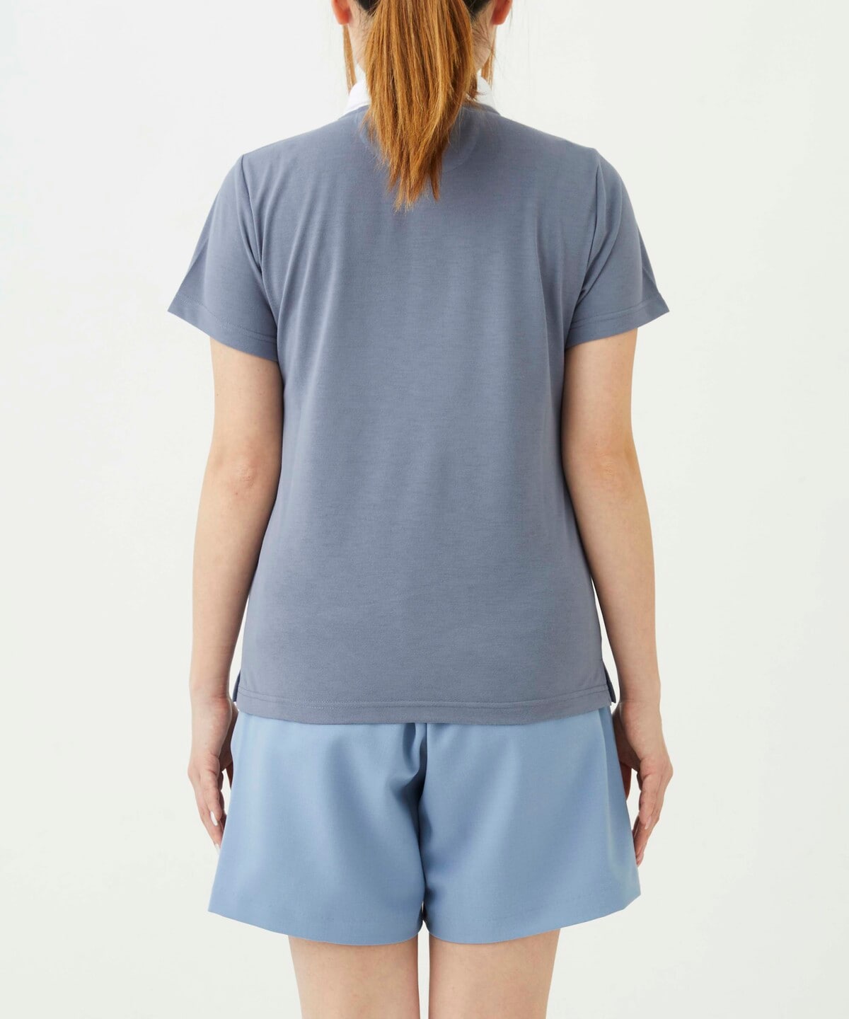 ループ衿半袖ポロシャツ