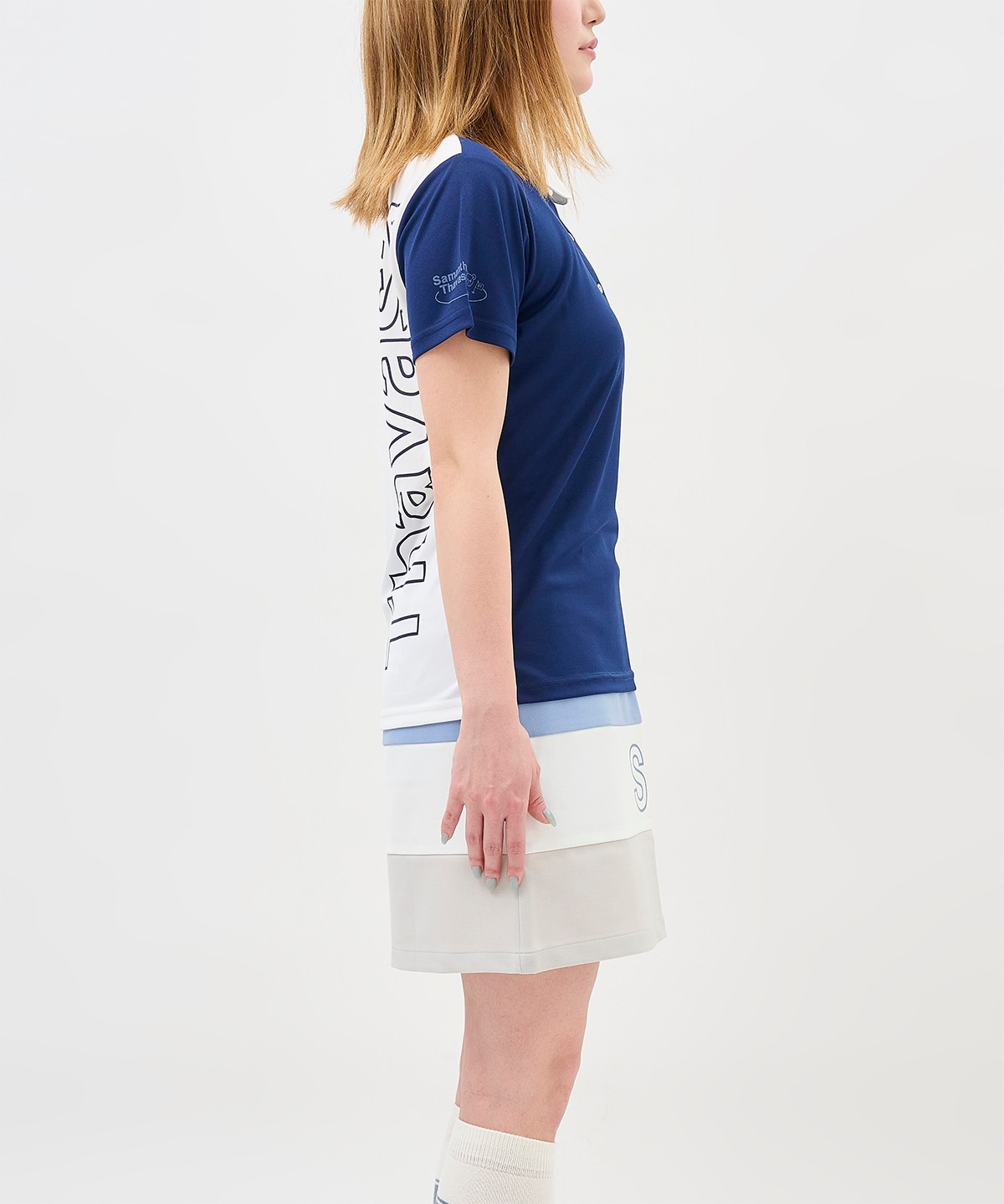 ロゴプリント半袖ポロシャツ