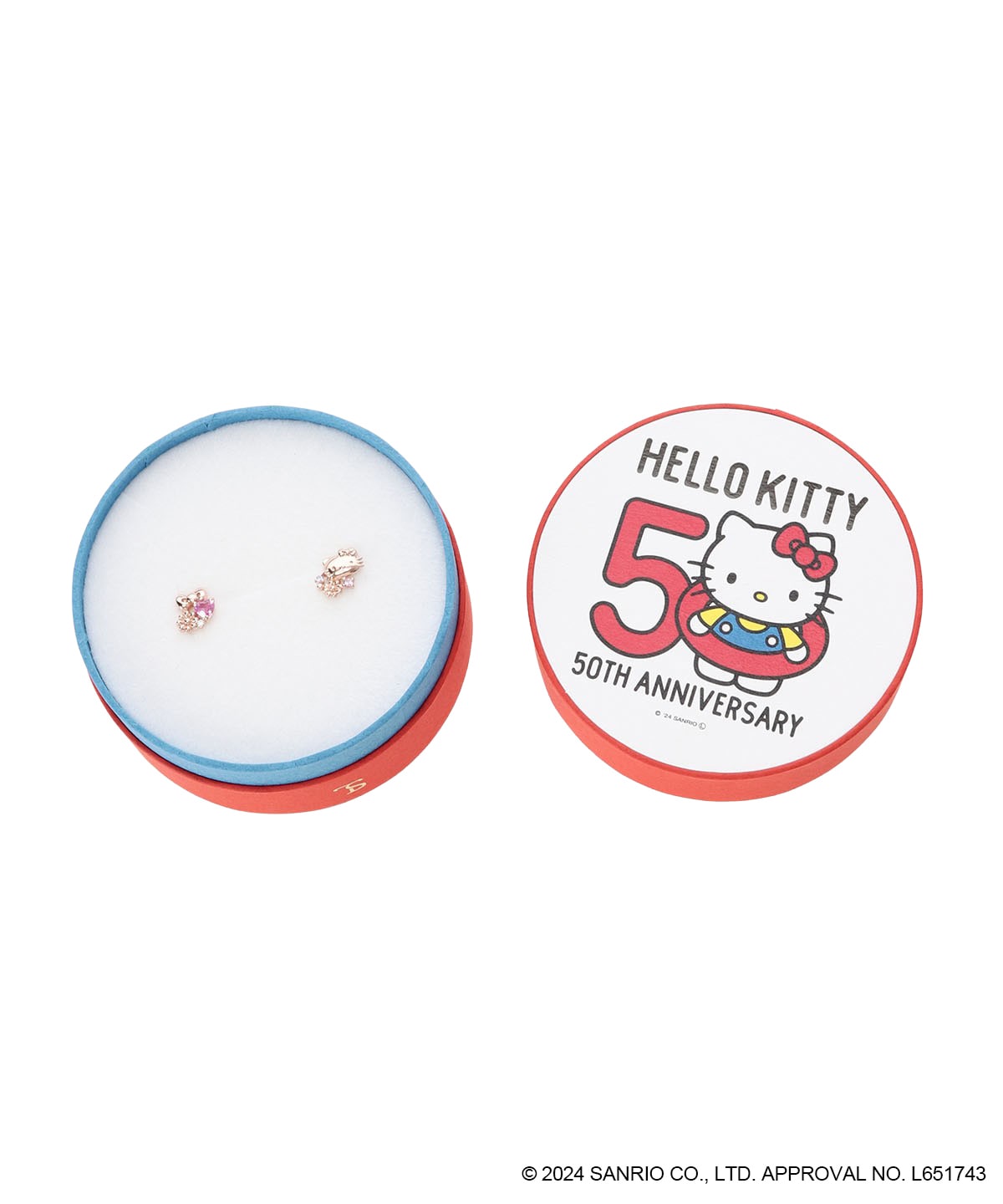 ハローキティ」50周年記念コレクション アシンメトリーピアス(FREE 
