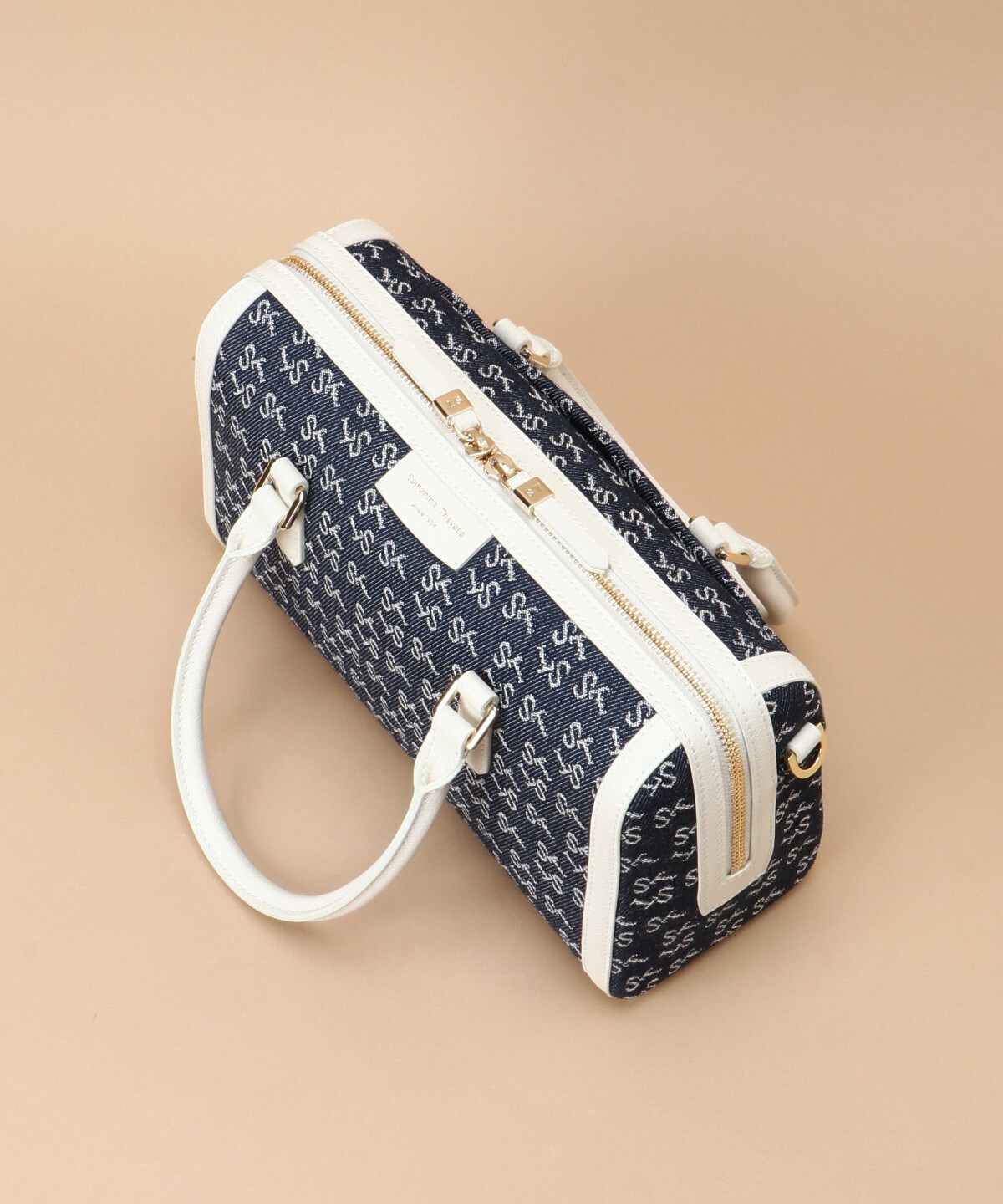 Denim ST Jacquard ボストンバッグ(FREE オフホワイト): Samantha ...