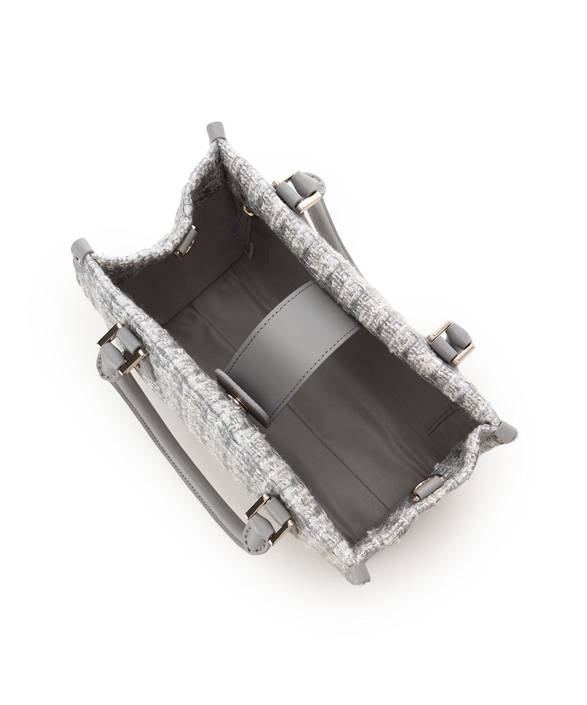 [Holiday Collection]ファンシーツイード スクエアハンドバッグ