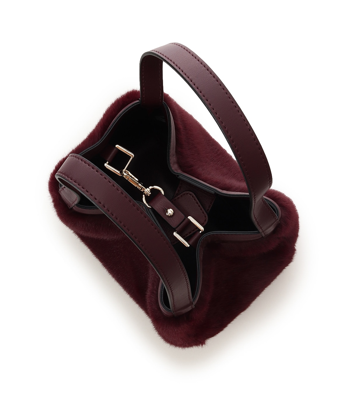 ポーチ付き コンパクトファーバッグ