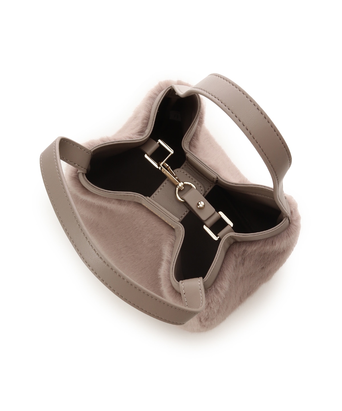 ポーチ付き コンパクトファーバッグ