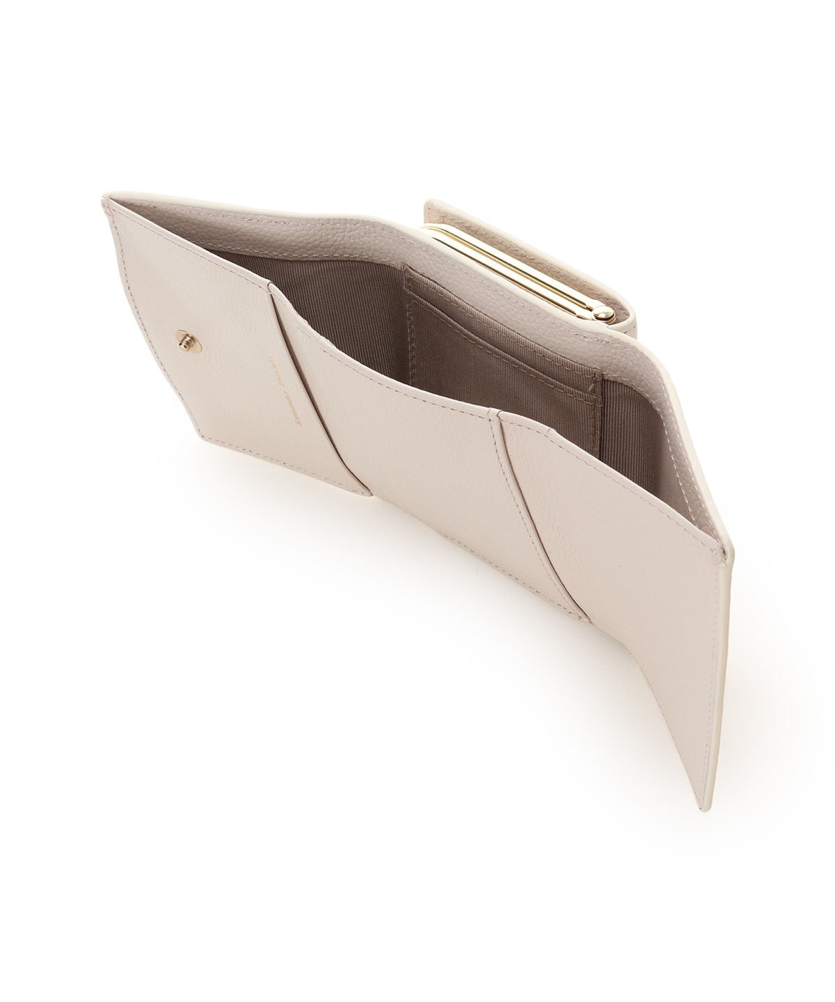 バイカラーリボンモチーフ口金折財布