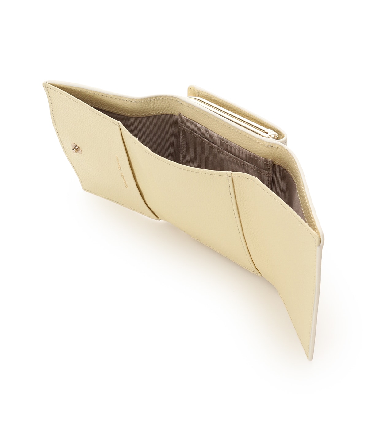 バイカラーリボンモチーフ口金折財布