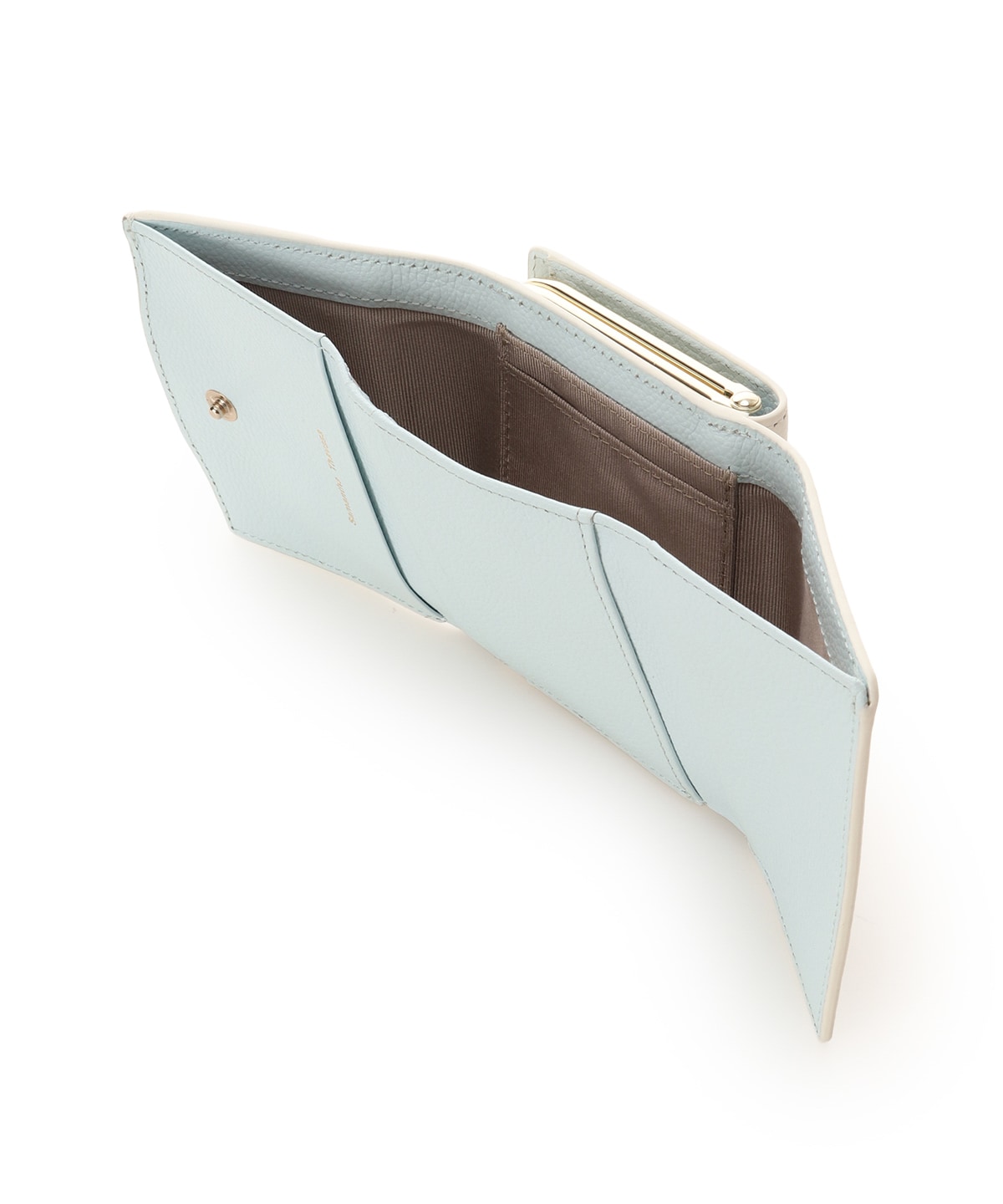 バイカラーリボンモチーフ口金折財布