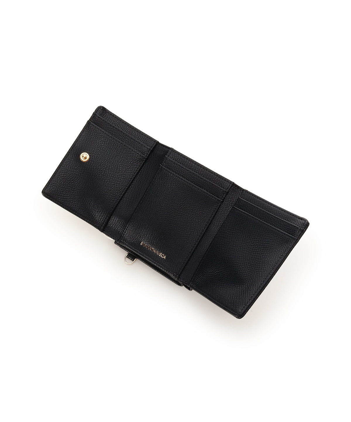 バイカラージュエルリボン折財布