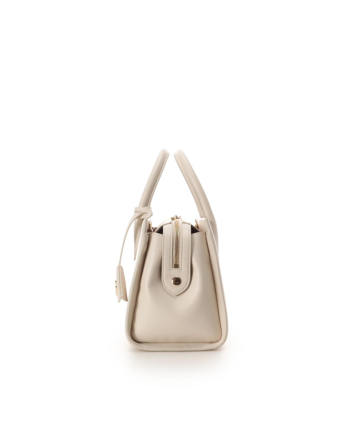 ロゴ金具ハンドバッグ