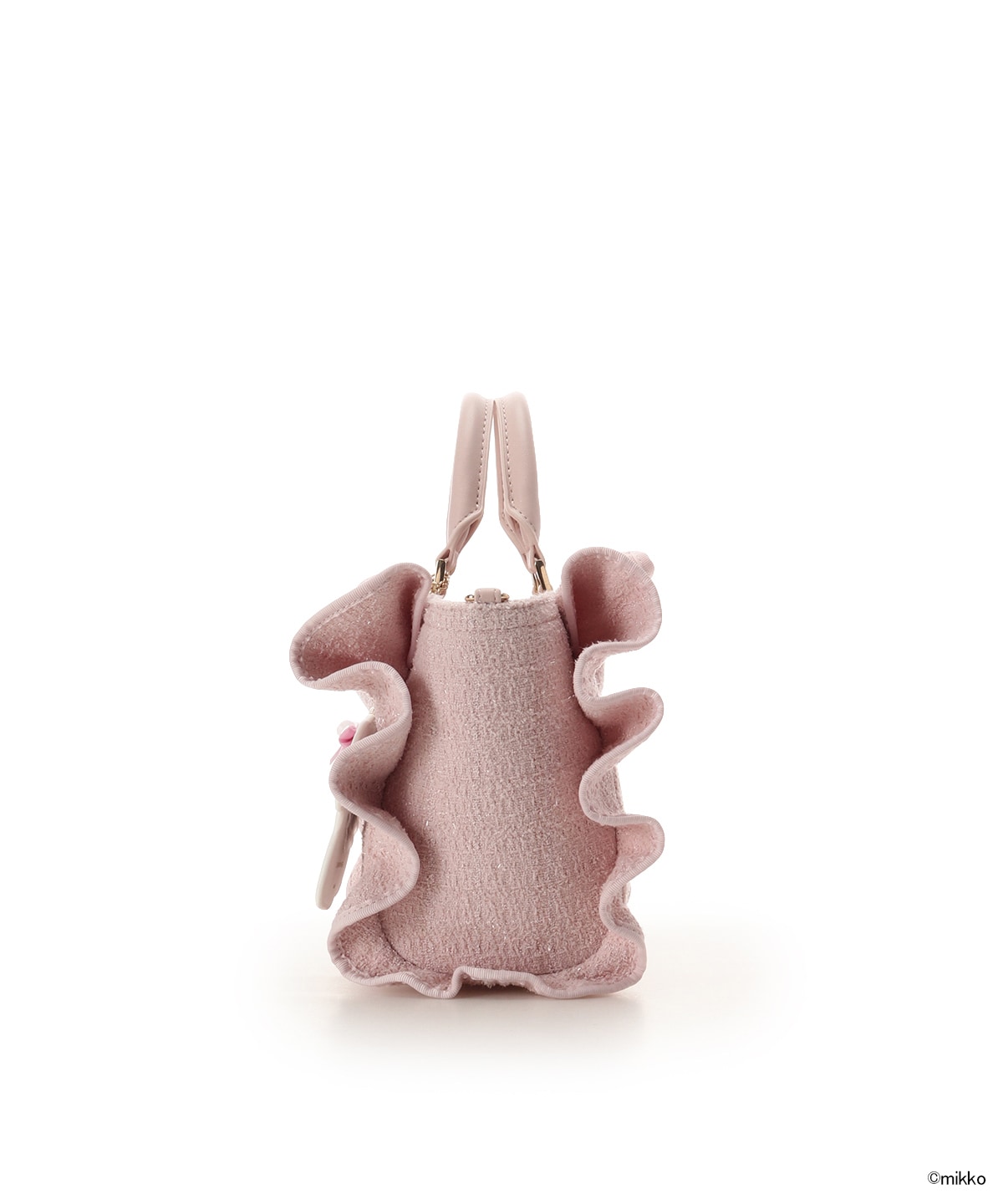 Lil ala mode×SAMANTHAVEGAコレクション ツイードフリルハンドバッグ