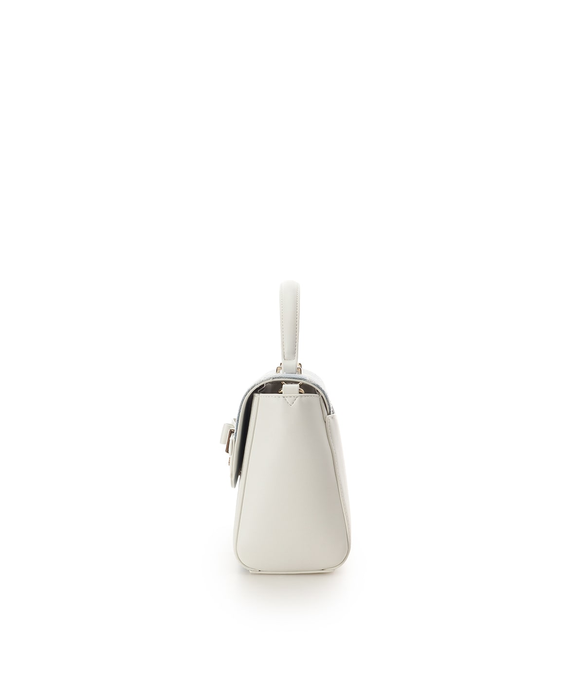 デニム調アクセントリボンショルダーバッグ