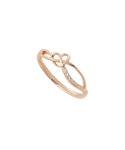 Infinity Love Knot リング(7号 K10 ピンク): Samantha Jewelry