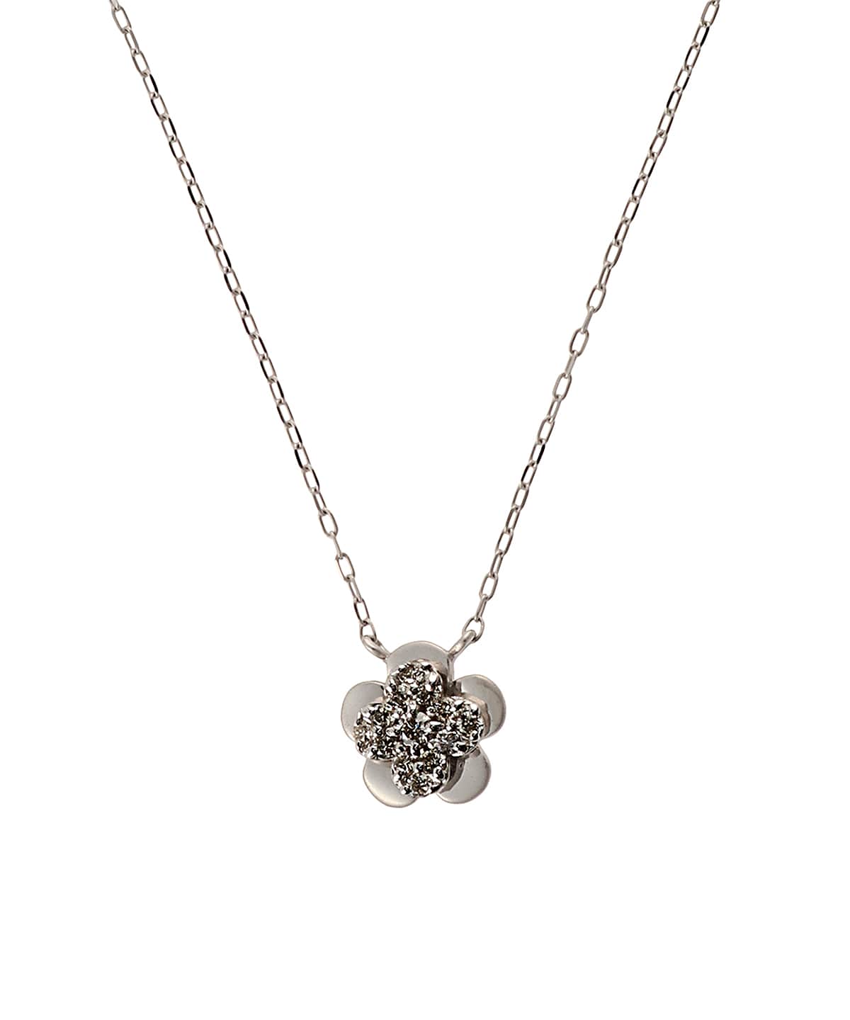 K18 WG サマンサユリアス ネックレス(小)(40cm K18 ホワイト  