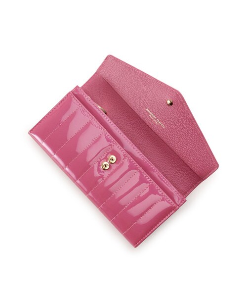 キルティングエナメルかぶせ長財布 Free ピンク Samantha Thavasa Petit Choiceサマンサタバサグループ 公式オンラインショップ