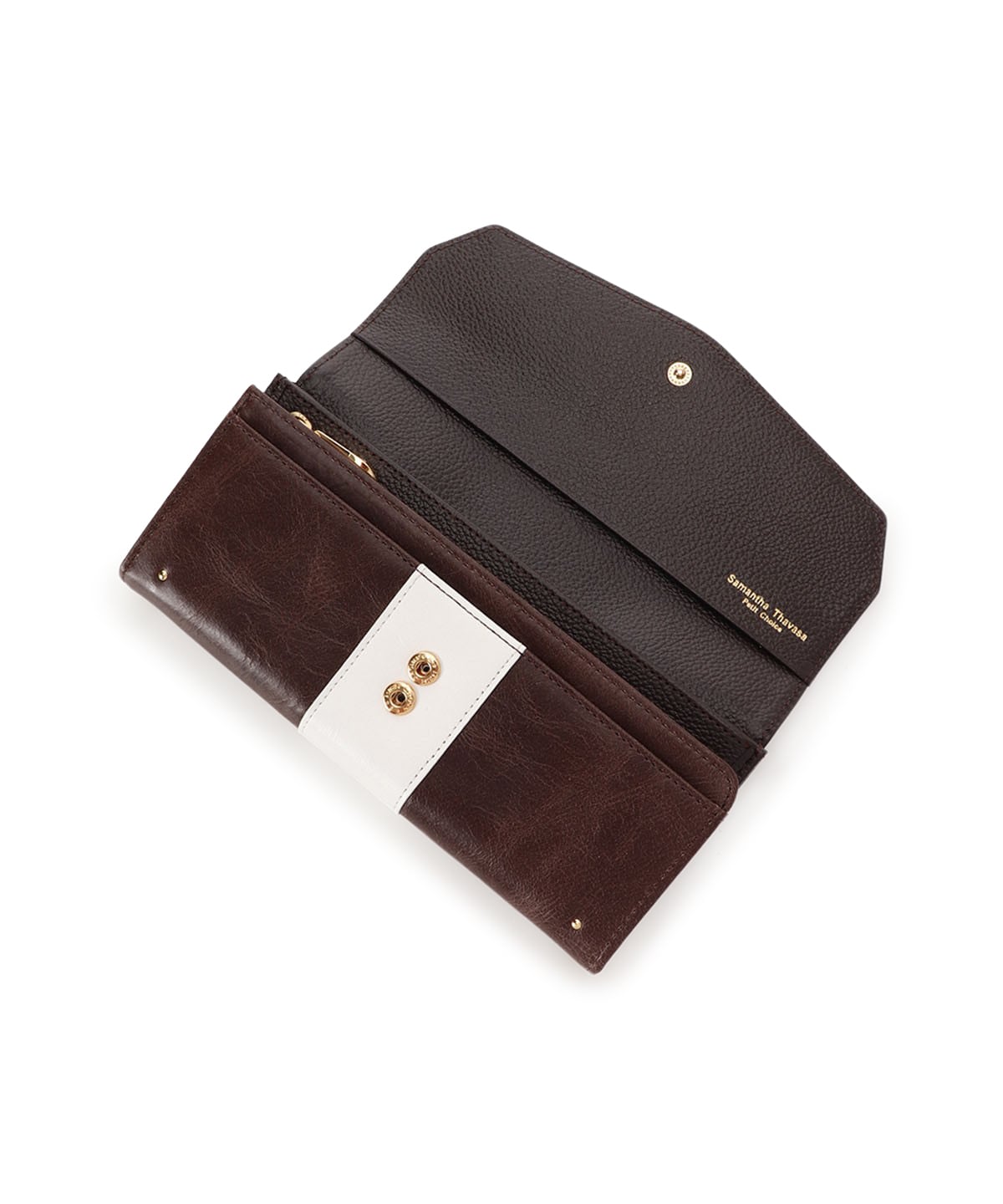 バイカラープルアップレザー 長財布