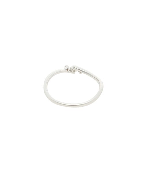 シンプルダイヤモンドリング(7号 K10 ホワイト): Samantha Jewelry 