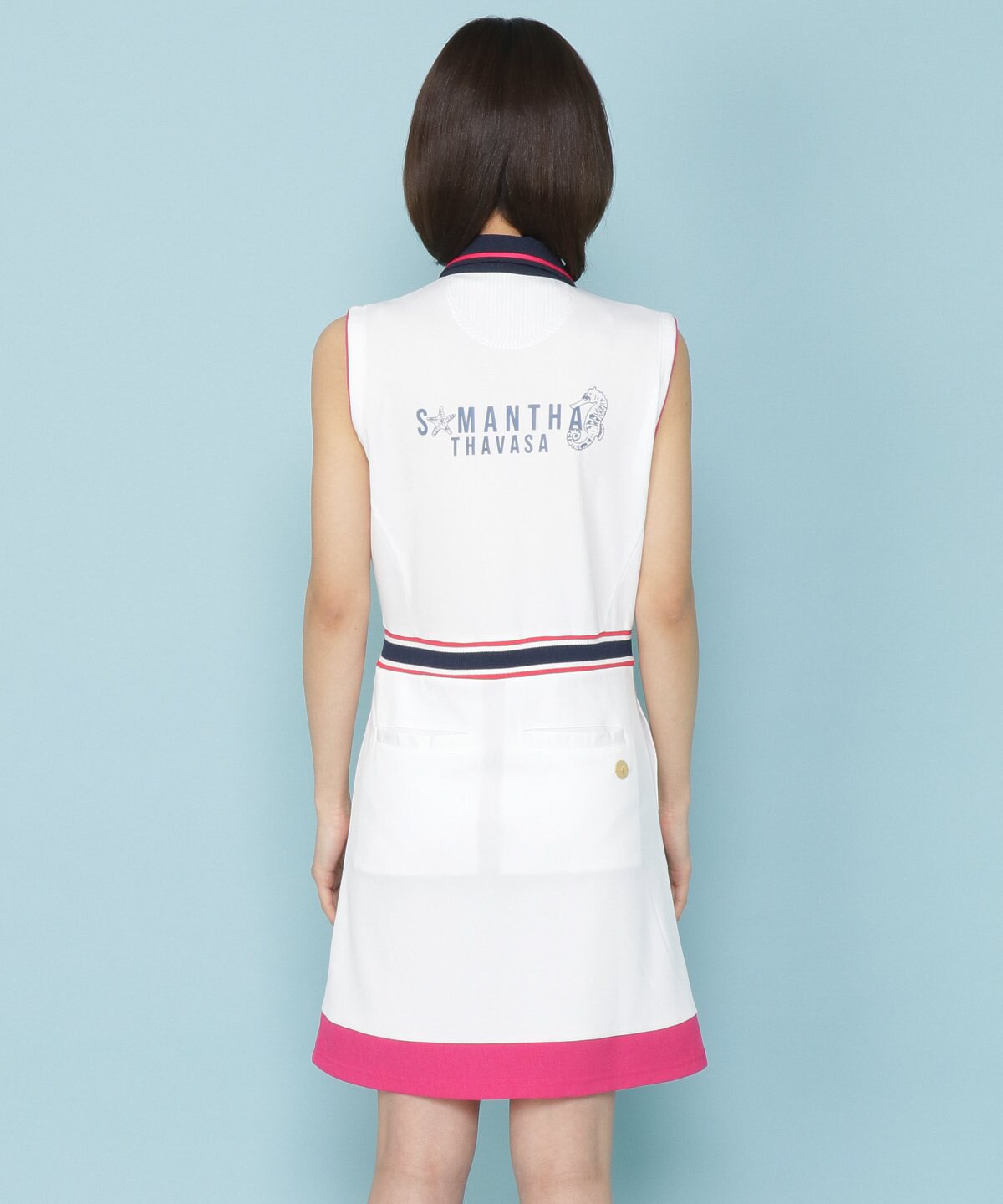 Coolmaxトリコノースリーブワンピース 36 ホワイト Samantha Thavasa Under25 No 7サマンサタバサグループ 公式オンラインショップ