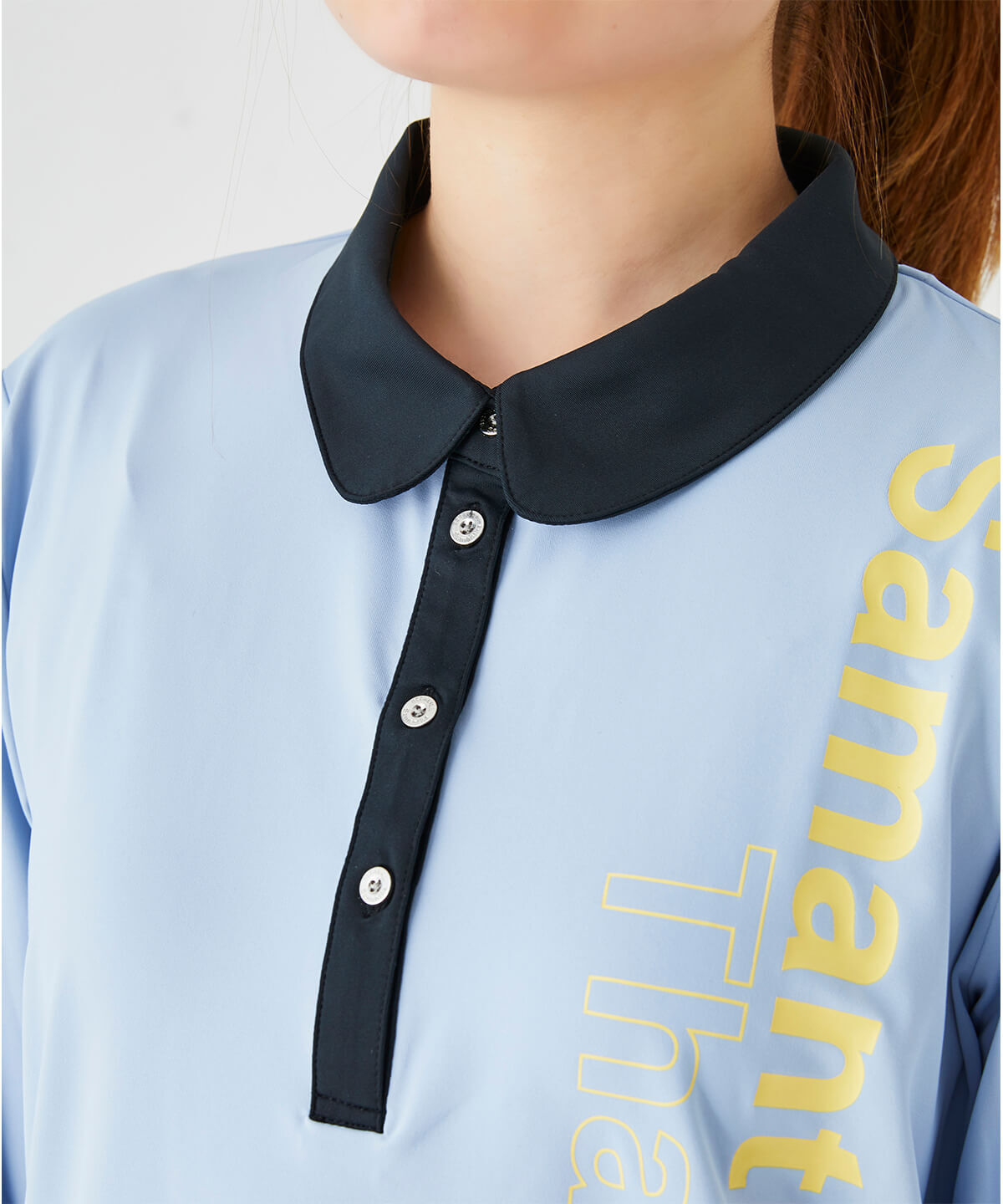 サマンサロゴプリント長袖ポロ