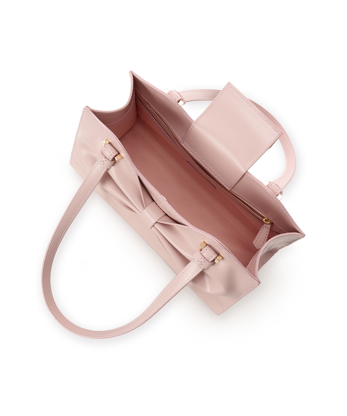 ドレープリボンレザートートバッグ