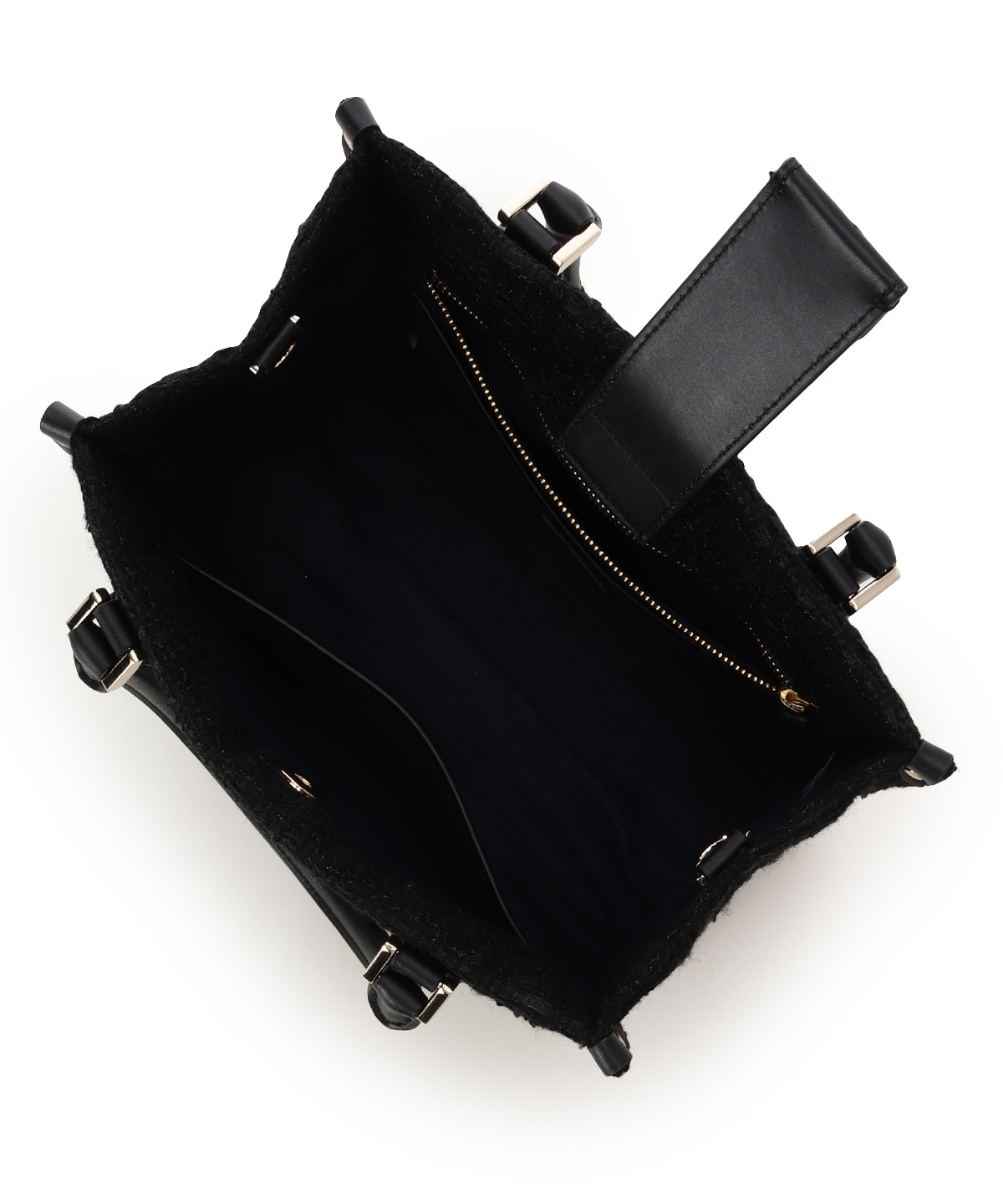 [Holiday Collection]ファンシーツイード スクエアハンドバッグ