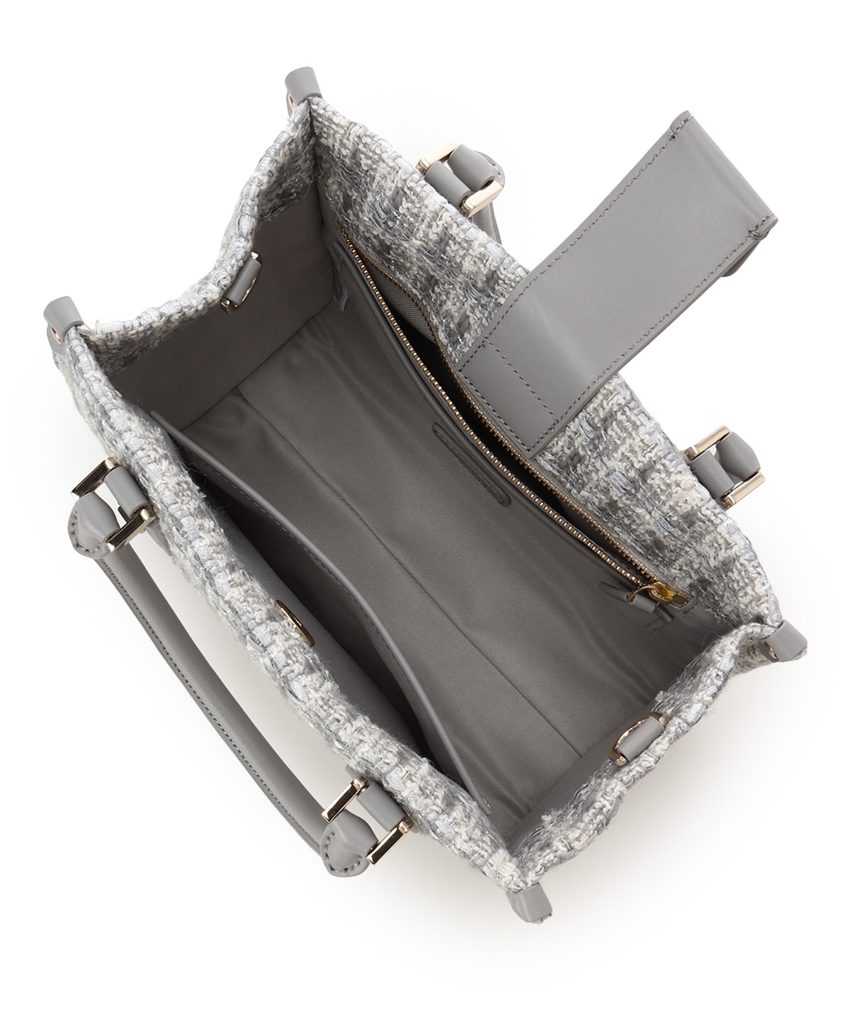 [Holiday Collection]ファンシーツイード スクエアハンドバッグ