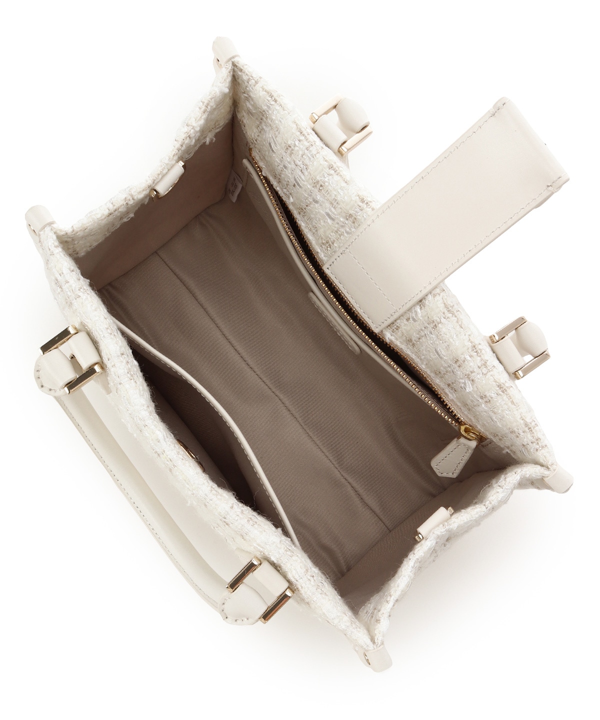 [Holiday Collection]ファンシーツイード スクエアハンドバッグ