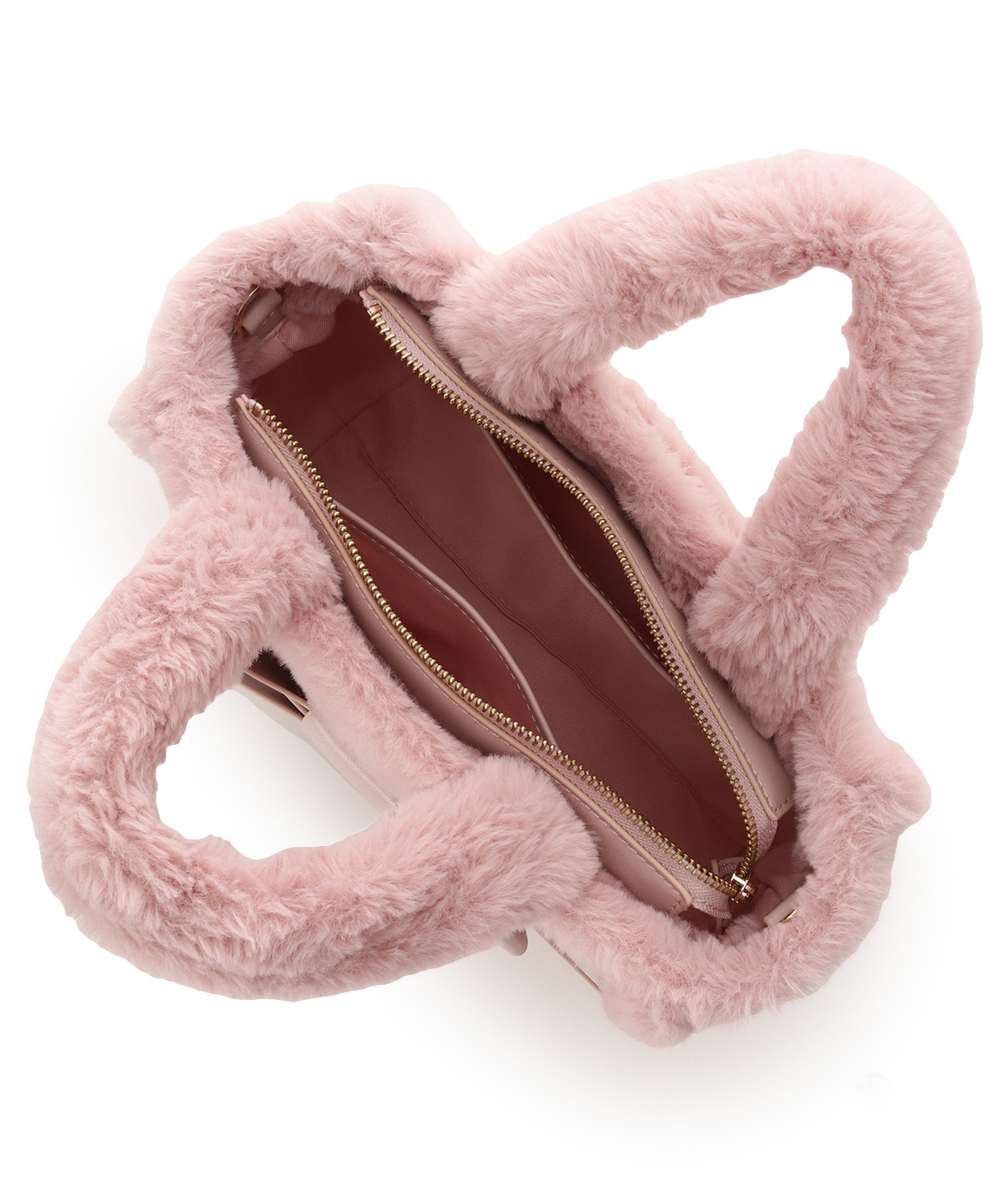 ワンポイントリボン ファーバッグ