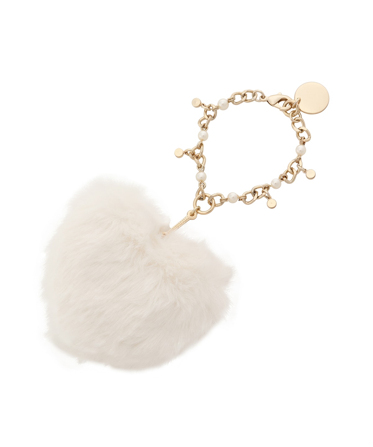 ハートファーバッグチャーム