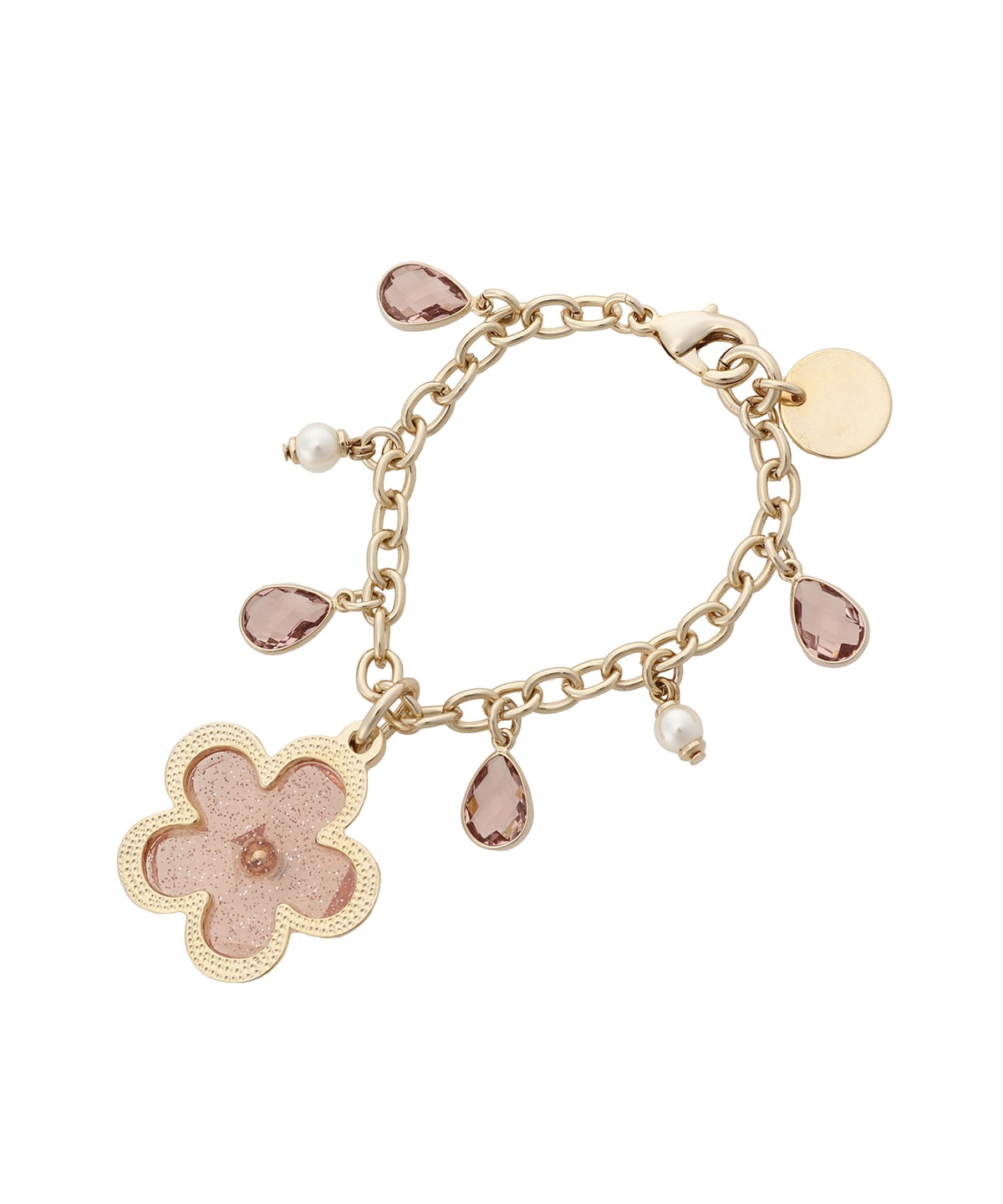 クリアラメフラワーバッグチャーム