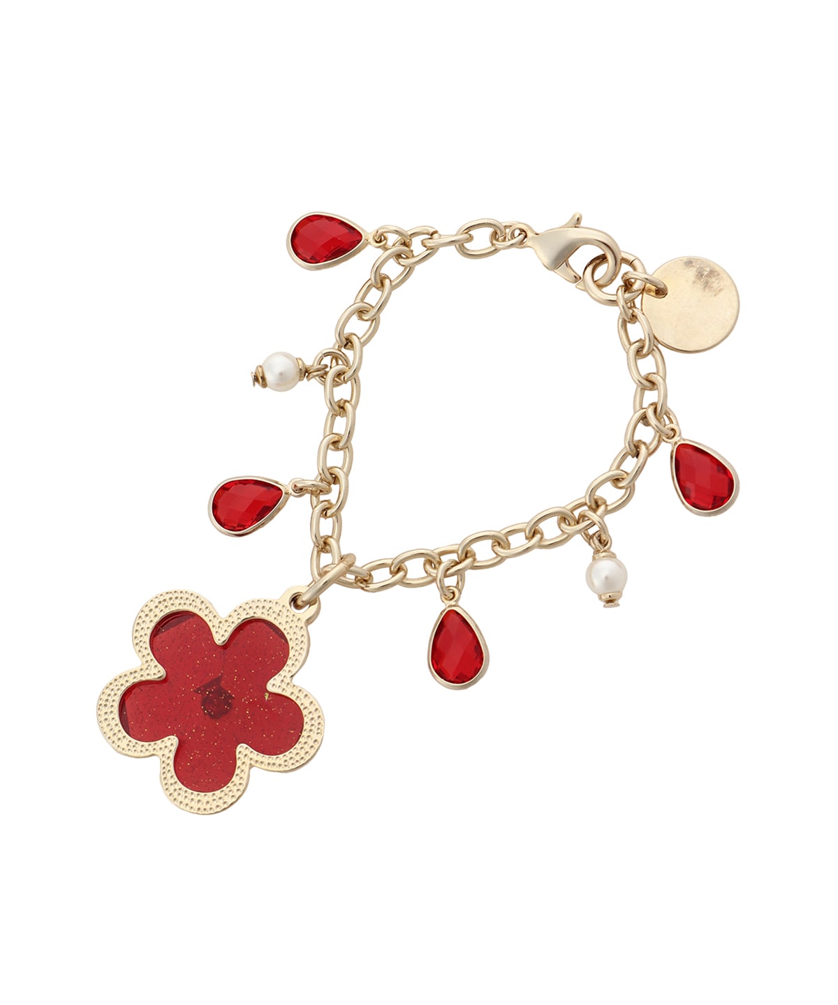 クリアラメフラワーバッグチャーム