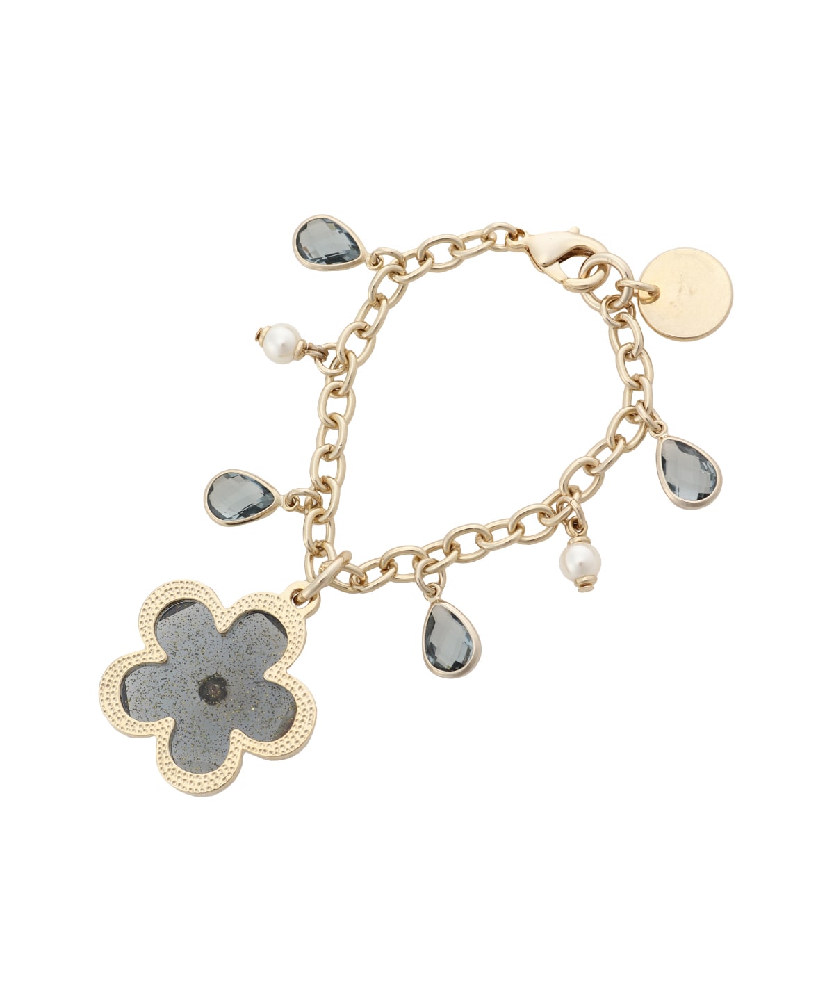 クリアラメフラワーバッグチャーム