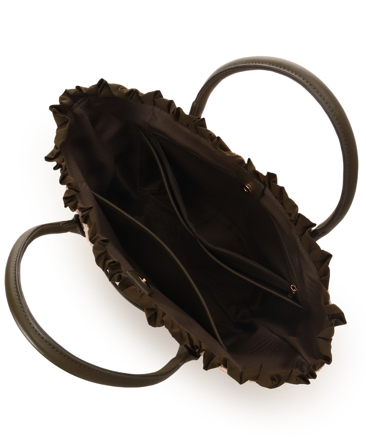 フロントポケットかごバッグ