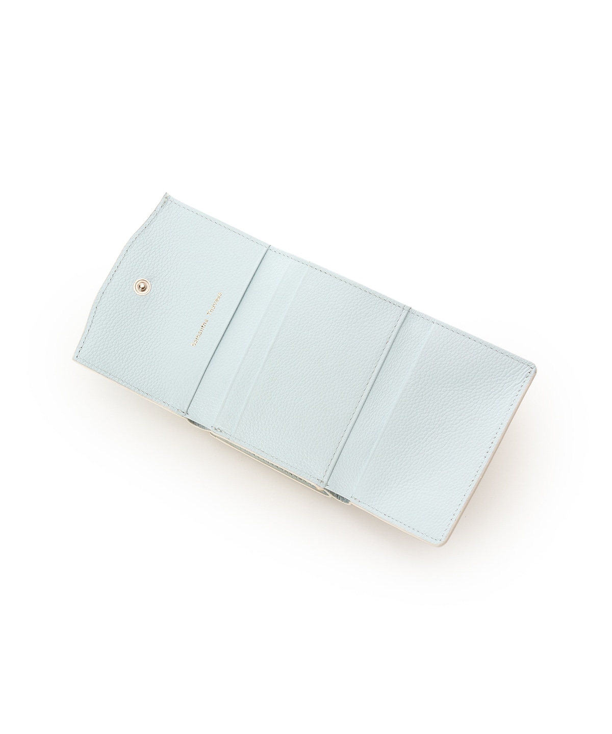 バイカラーリボンモチーフ口金折財布