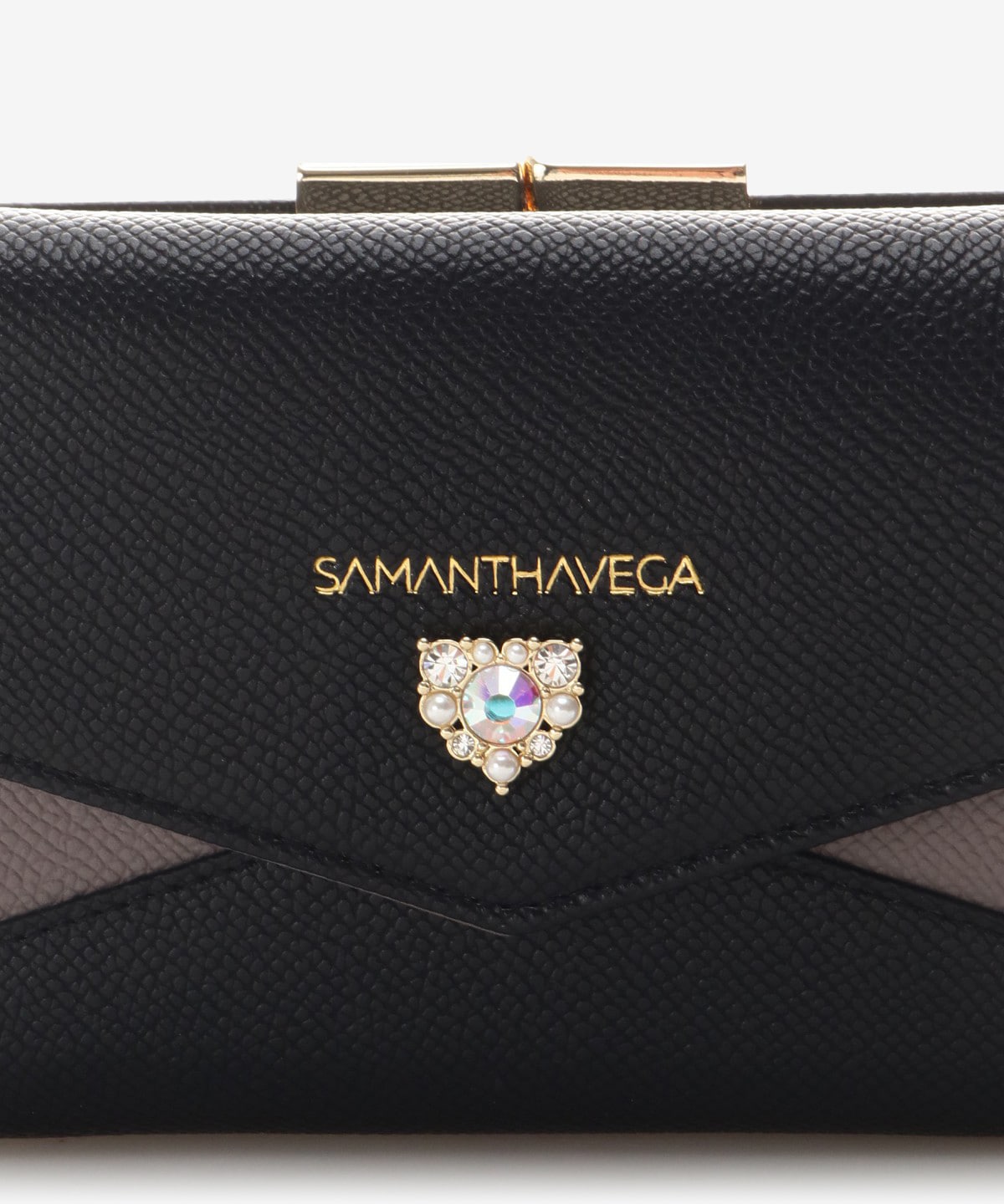 ハートビジュー付き折財布(FREE ブラック): SAMANTHAVEGAサマンサ 