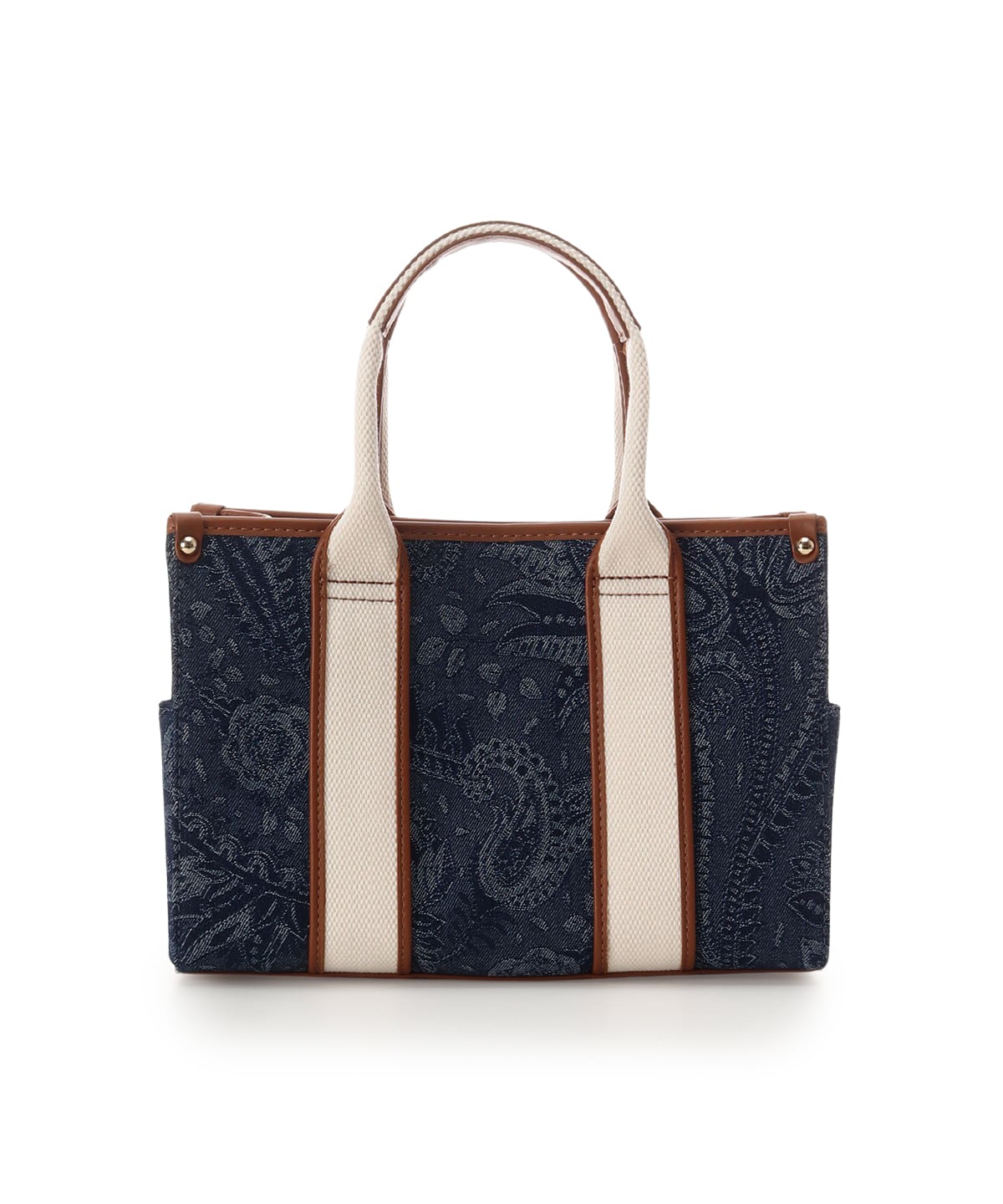 ロゴテープジャガード調トートバッグ（小）