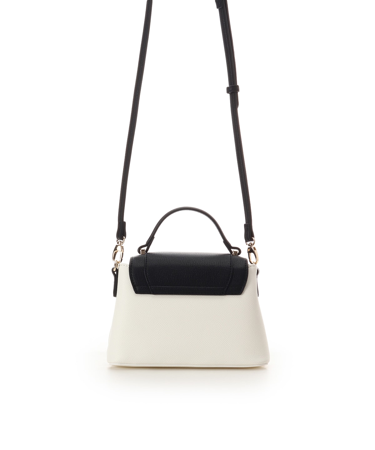 スクエアビジューキルトフラップショルダーバッグ