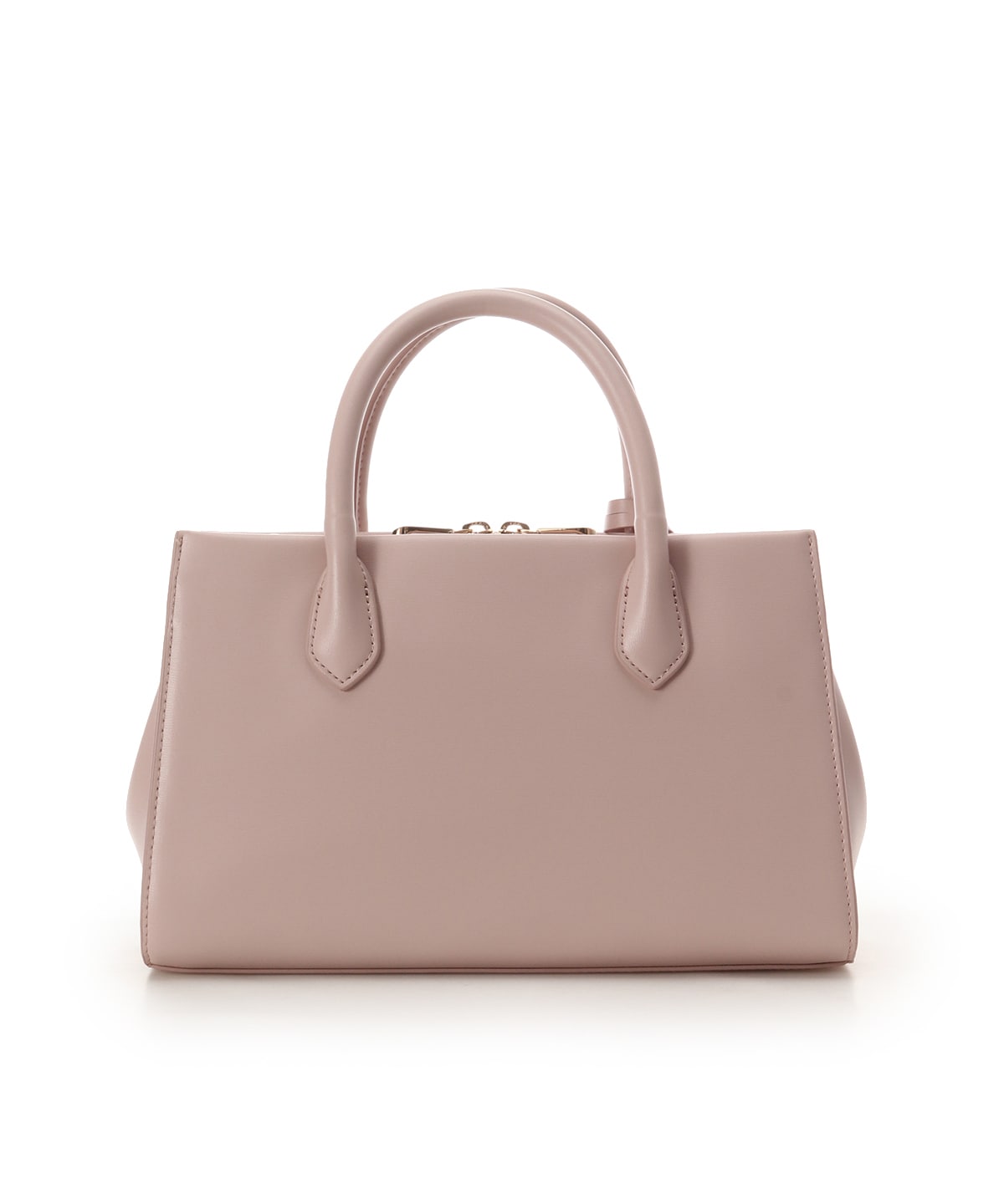 ロゴ金具ハンドバッグ