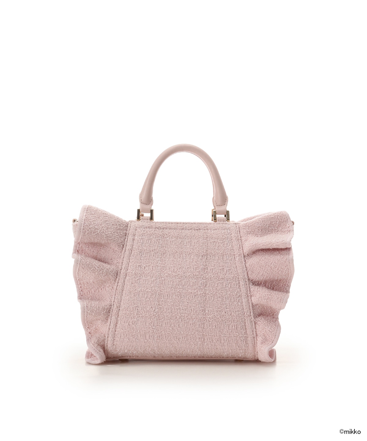 Lil ala mode×SAMANTHAVEGAコレクション ツイードフリルハンドバッグ