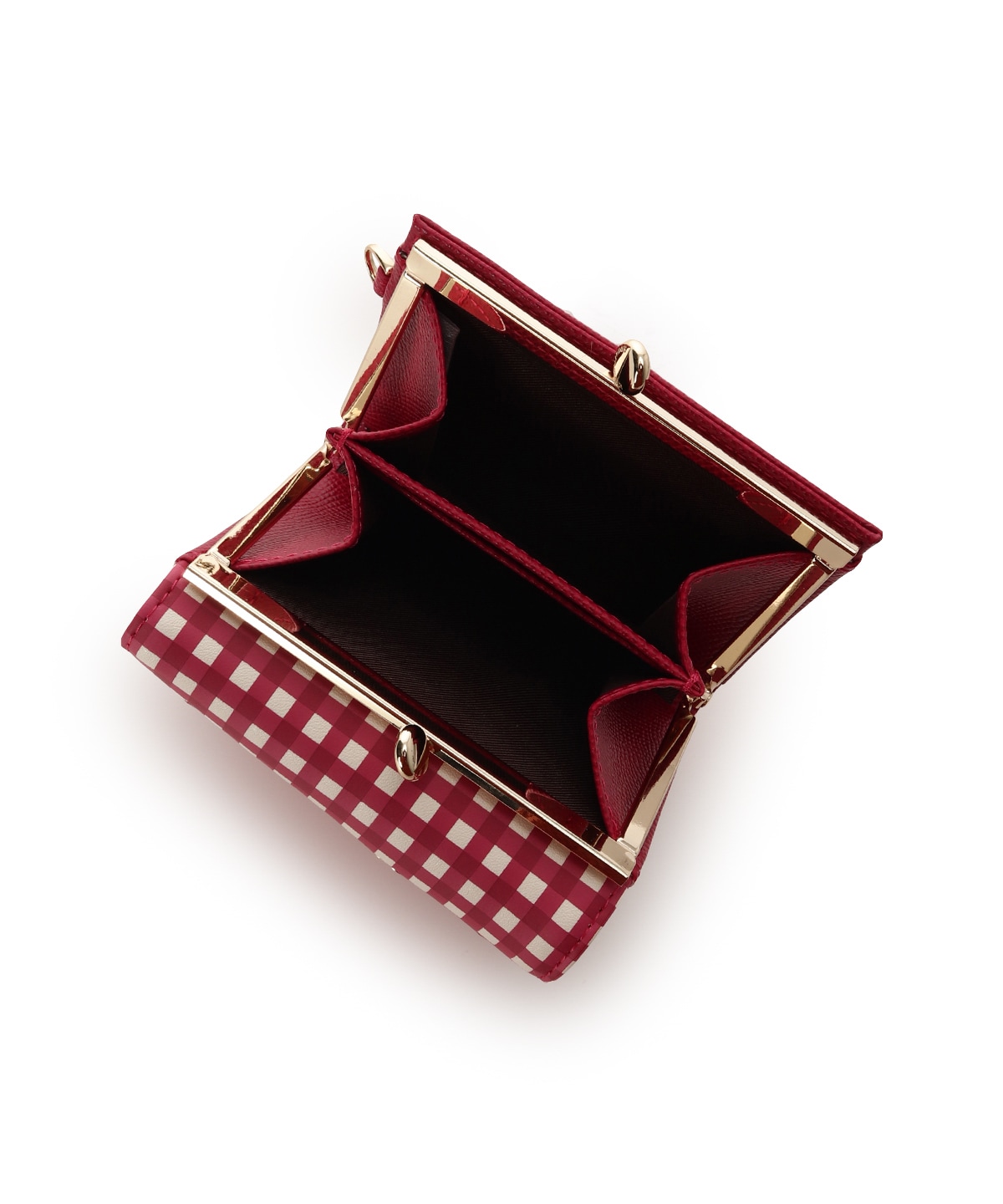 ストロベリーギンガム折財布