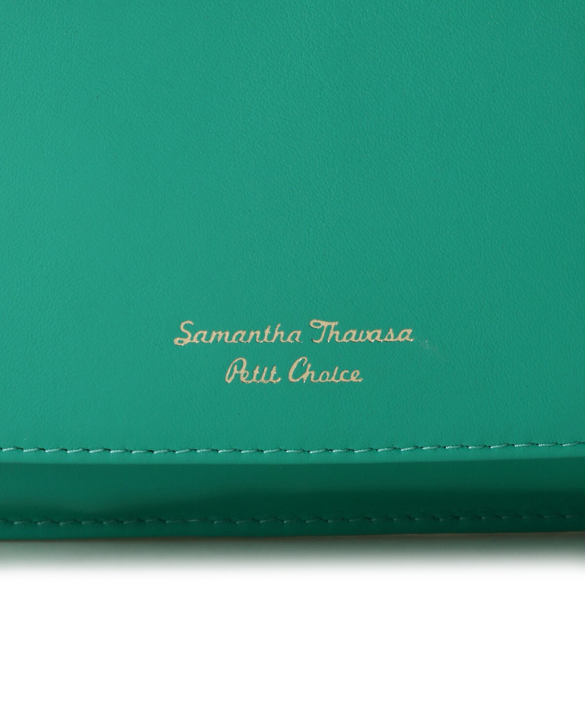 シンプルレザーウォレットショルダー エコバッグ付き(FREE グリーン