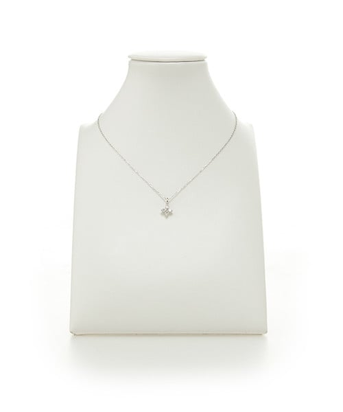 K10 ダイヤモンド ネックレス(40cm K10 ホワイト): Samantha Jewelry 