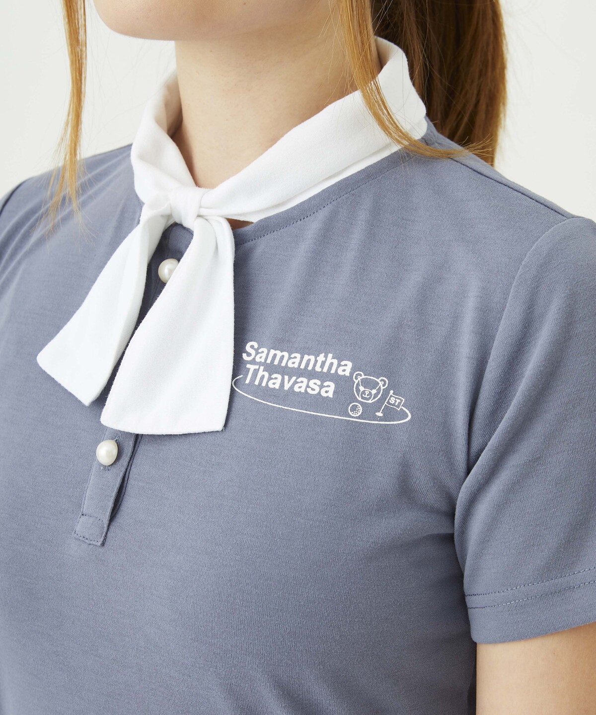 ループ衿半袖ポロシャツ