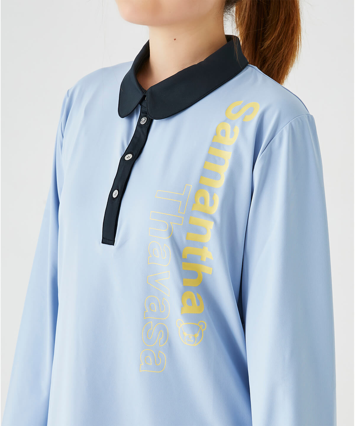 サマンサロゴプリント長袖ポロ