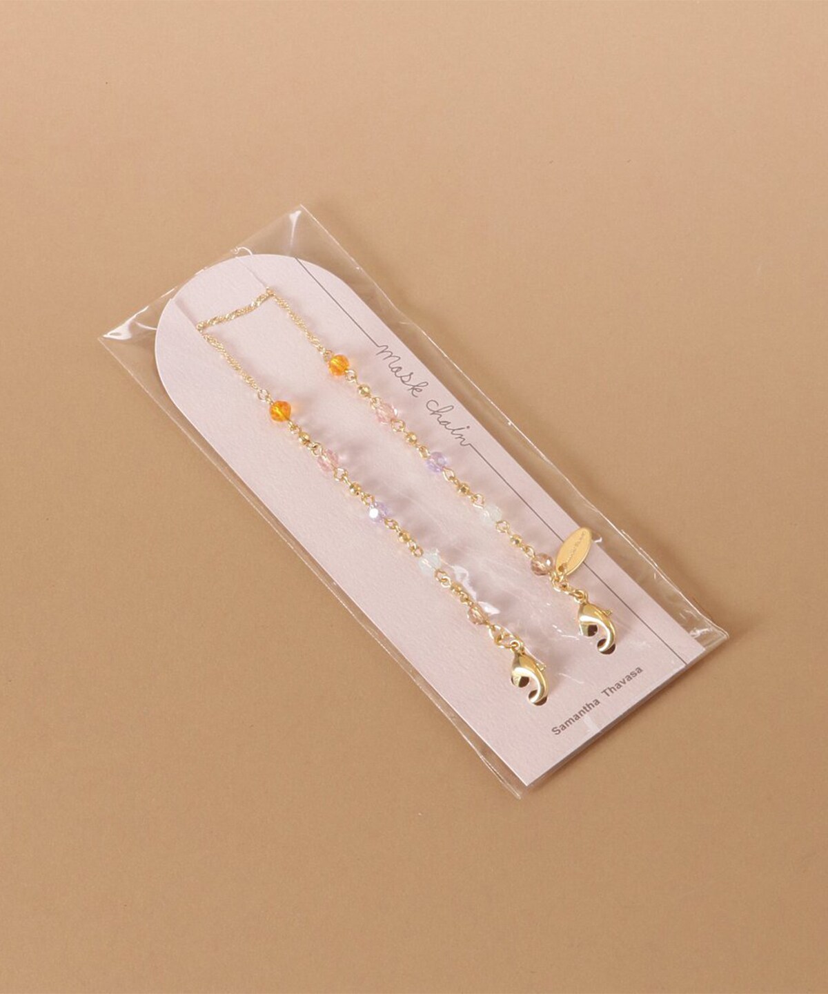 ガラスビーズデザイン マスクチェーン Free ゴールド Samantha Thavasaサマンサタバサグループ 公式オンラインショップ