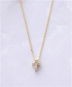 ≪WEB限定≫K10ダイヤモンドネックレス クロス(40ｃｍ Ｋ10 ＹＧ 