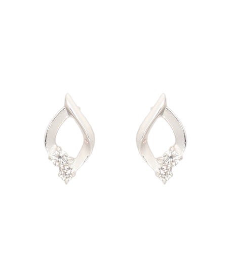 サマンサティアラ Samantha Tiara ホワイトトパーズ 3連ピアス