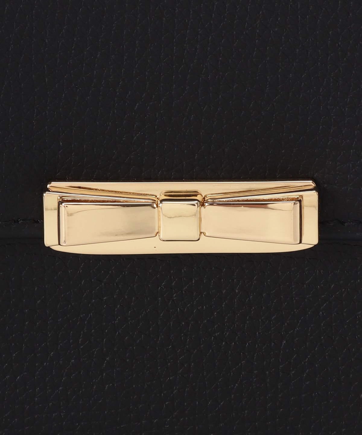 リボンモチーフ金具スプリットレザーワンハンドルバッグ