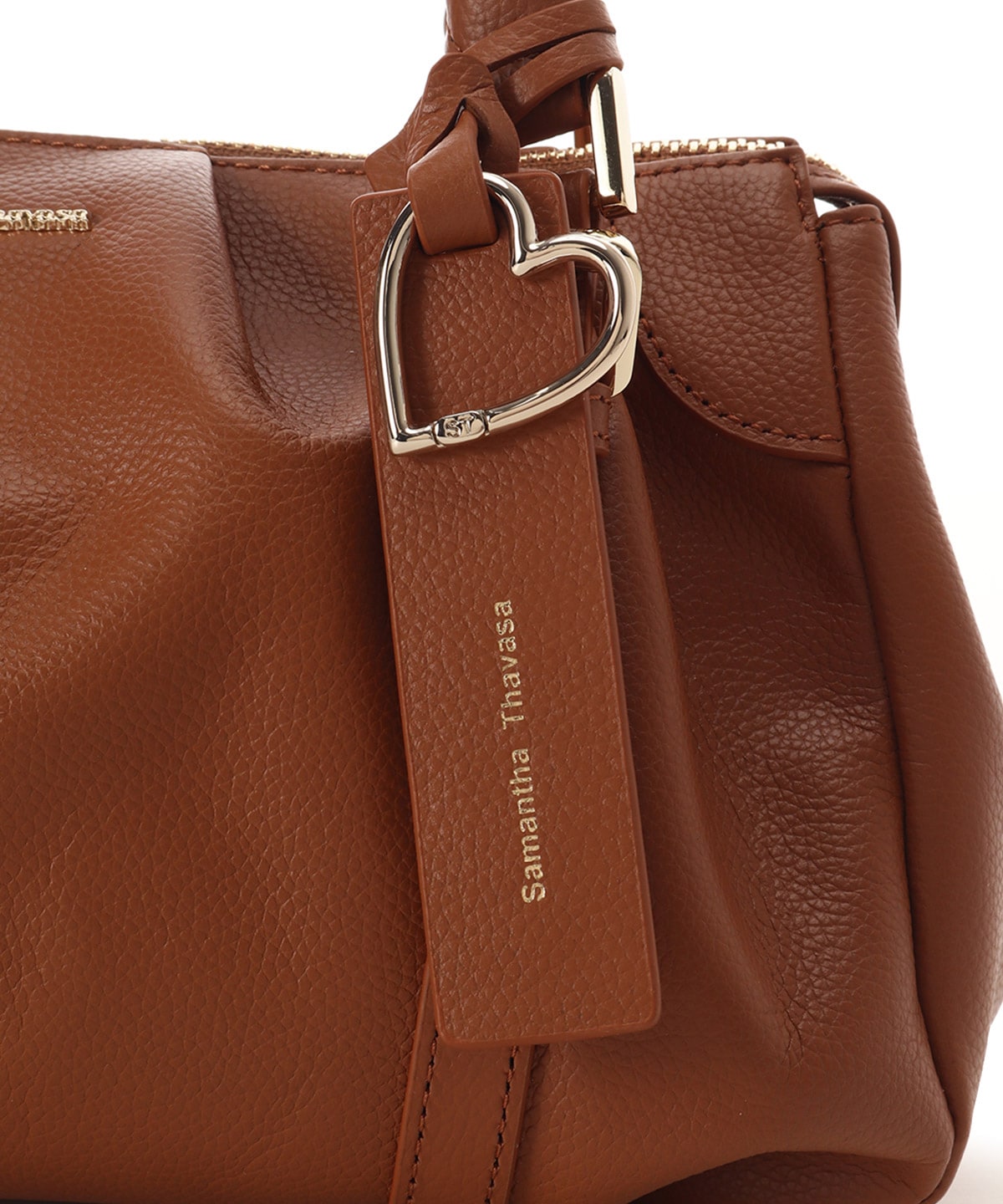 タックデザインソフトレザーハンドバッグ