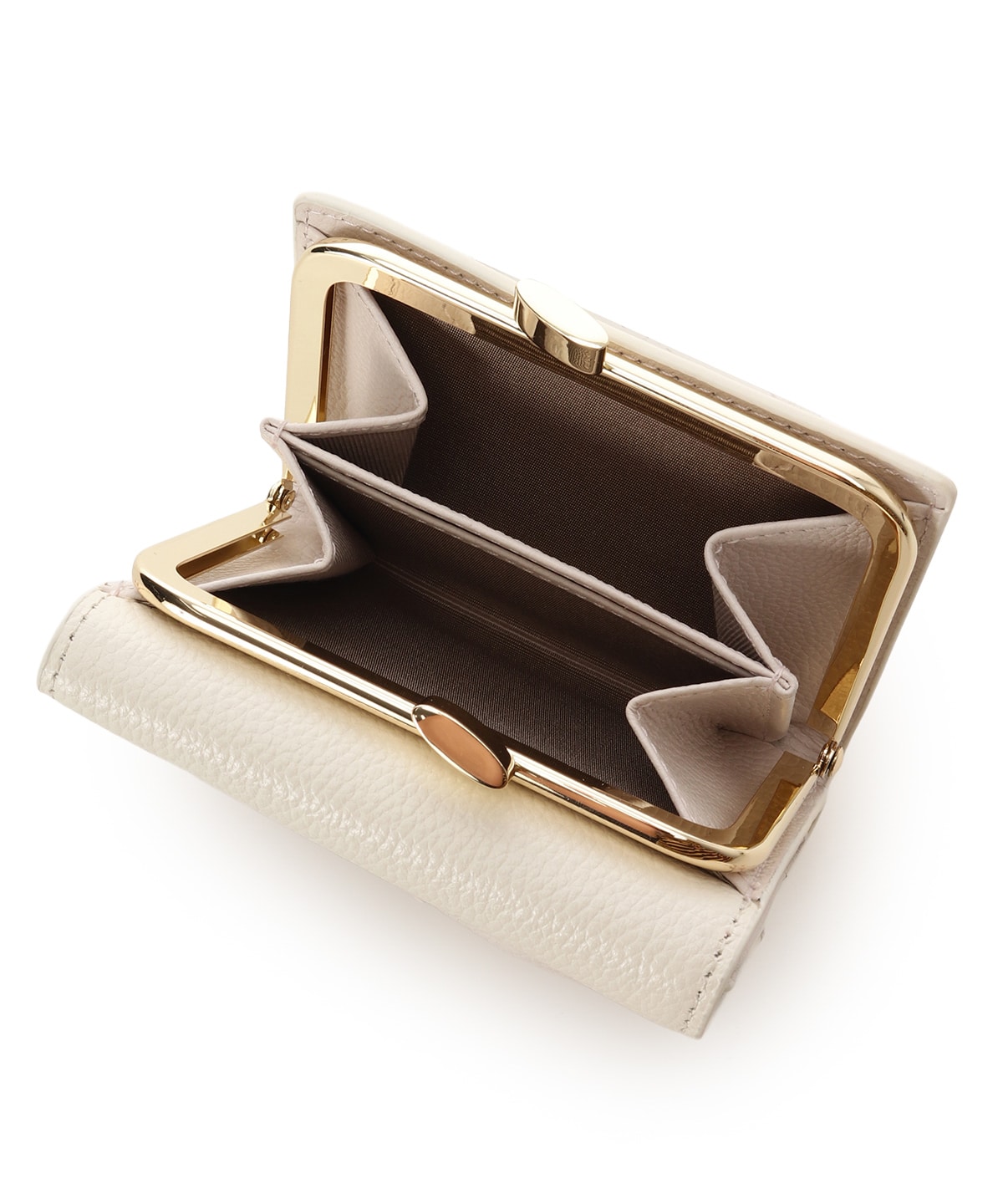 バイカラーリボンモチーフ口金折財布